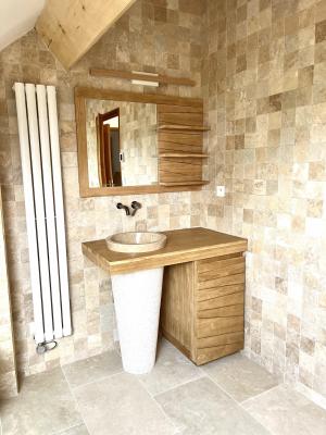 Photo Travertin sol et mur dans salle de bain, douche, salle d'eau, toilettes