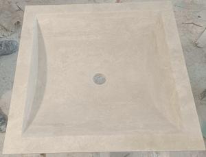 Photo Vasque en pierre naturelle Travertin beige